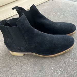 Men's Black Suede Chukka Boots ShoesThe Bear - Sleek Pull-On Design